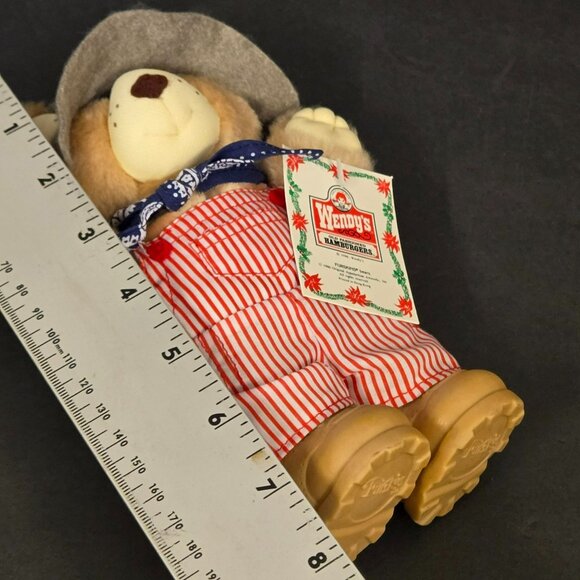 Vintage 1986 Wendys Dudley Furskins Plush Stuffed Toy Teddy Bear 7" w Tag - Picture 8 of 9